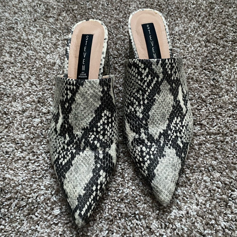 Steven By Steve Madden Snake Print Mule - image 1